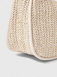 ROMWE Fairycore 1 套编织沙滩单肩包及配件，时尚个性化沙滩度假风格女士单肩包（包含 1 个包和 1 套随机颜色配件） - 彩色 - 查看 6