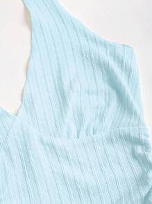 Sweetra Französischer Frühlings-/Sommer-Stil, elegantes hochwertiges Mode-Nischen-Strickkleid mit Neckholder, tailliert und sexy für Frauen, lang