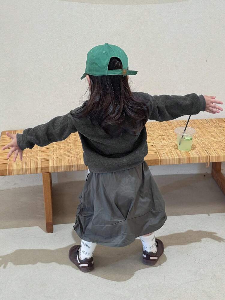 Casual Loose Daily Versatile Fashion Long Sleeve Baby Girls Sweatshirts Fall/Winter Toddler Girls Clothes