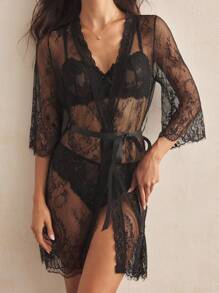 Women's Lace Sexy Waist Robe Lingerie