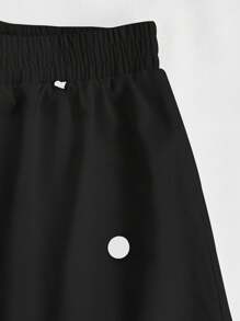 INAWLY 2pcs Women Plus Size Polka Dot Camisole Top And Pants Set, Minimalist & Fashionable - Black - View 6