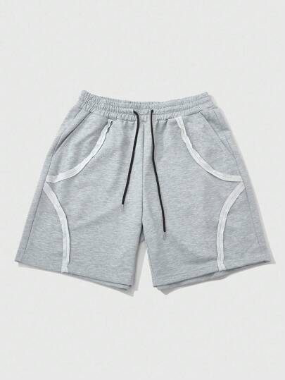 Street Life Pantalones cortos unisex de diseño estadounidense de patchwork para la calle