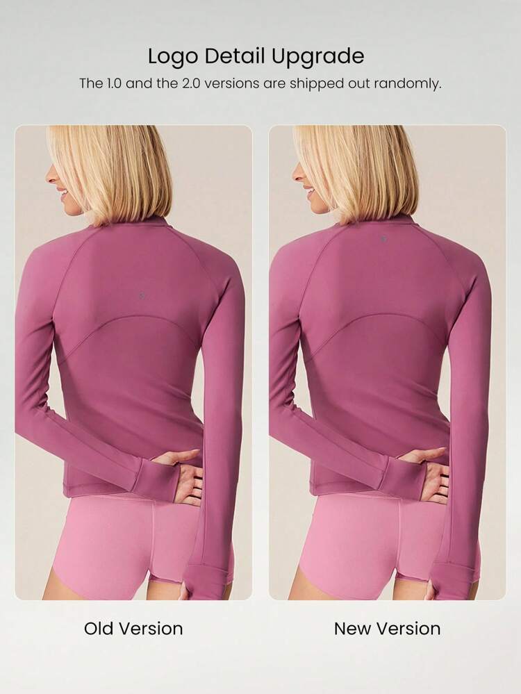 Veste matelassée FeatherFit™ à manches longues avec trous pour les pouces, coupe slim, pour l'automne et l'hiver, idéale pour le yoga et le quotidien