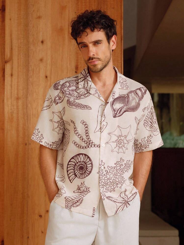 Short col chemise homme style bohème