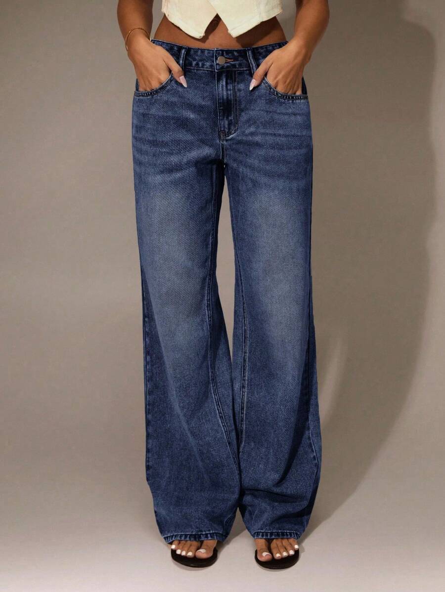 SHEIN Forever 21 秋季/冬季/返校季/乡村音乐会/女士音乐会/外出/生日/万圣节服装/休闲/千禧年/2000年代/90年代/性感/西部牛仔女装/波西米亚风/乡村风/夜店/办公室/鸡尾酒会/复古/紧身/锐舞节/趣味/优雅/老钱风/街头风/度假/乡村音乐会/工作/端庄/国庆新年派对外出时尚/基础款/毕业/万圣节/低腰宽松/阔腿牛仔裤