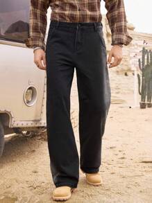 Manfinity Homme 男士休闲水洗渐变直筒牛仔裤