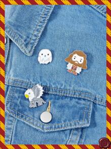 HARRY POTTER X SHEIN Cartoon Animal & Figure Graphic Necklace Set - Silver - View 2