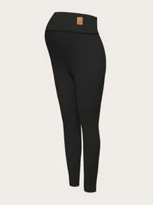 Modmama 秋冬三件套孕妇打底裤孕妇字母刺绣保暖内衬休闲百搭打底裤孕妇保暖打底裤孕妇打底裤冬季孕妇打底裤保暖内衬打底裤