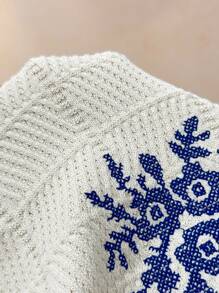 Florisole Cárdigan asimétrico de punto estilo bohemio, jersey de punto con cuello polo, suéter de punto informal para primavera - Albaricoque - Ver 7