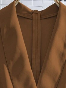 Franclia Elegant Jumpsuit With Belt, Draping Design For Women Maillard Style Summer Brown Clothes For University - Brown - View 5