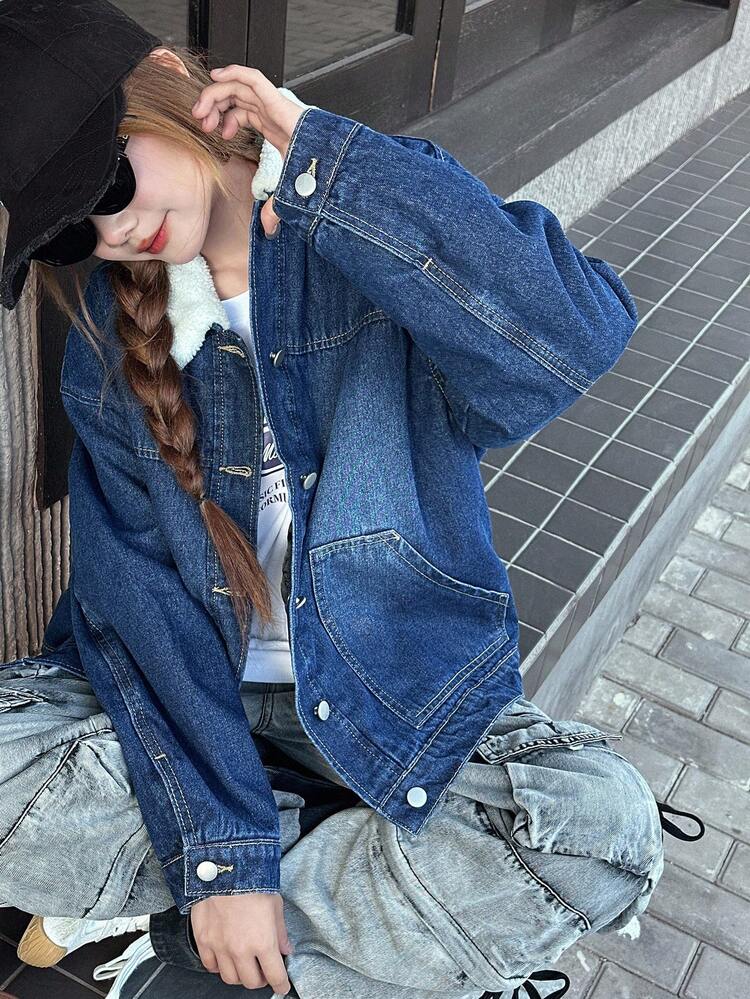Teen Girl's Fashionable Thermal Lined Warm Jacket, Autumn/Winter