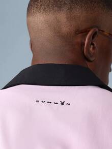 PLAYBOY X SUMWON Kaninchen-Muster Knopfleiste Bowling Hemd Kurzarm Retro Streetwear Lässig Sommer Club Festival Mode