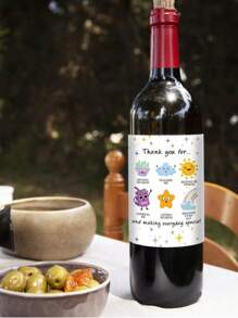 4 buc autocolante pentru sticle de vin cu mesaj de mulțumire pentru profesori, etichete pentru sticle de vin cu mesaj de apreciere pentru profesori, cadou de mulțumire pentru mentori, profesori, perfecte pentru ziua de naștere și sărbătorile de Ziua Profesorului, rechizite școlare, înapoi la școală