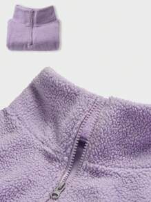 Eassivo Eassivo Women's Casual Sports Set, Thermal Lined, Windproof, Tight-Fit Vest & Set Travel Outfit Set Women , Running, Fitness, Outdoor Sports, 3Pcs Workout Set Travel Outfit , Fitness, Outdoor Sports, 3Pcs Workout Set Travel Outfit Set Women Winter Women Clothes Purple Workout Set - Purple - View 4