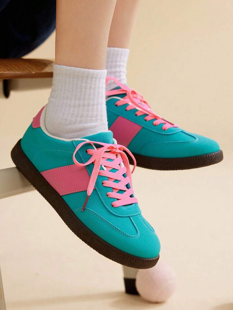 CUCCOO EASI Ladies German Trainers New 2024 Spring Vintage Versatile Casual Sneakers, Flat White Shoes