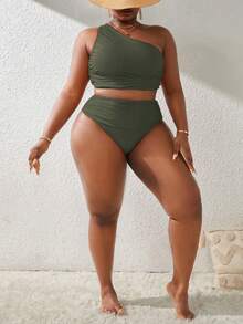 Slaydiva 秋季大码纯色沙滩露背比基尼上衣