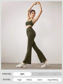 GLOWMODE 31" FeatherFit™ High-Rise Flared Leggings Pants Low Impact Yoga Daily Fall Winter