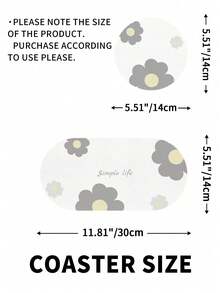 SHEIN 1 片厨房干燥垫 简约生活碎花简约风格清新吸水 5 秒速干防油防污易清洗美观适用于咖啡垫厨房干燥垫 - 彩色 - 查看 11