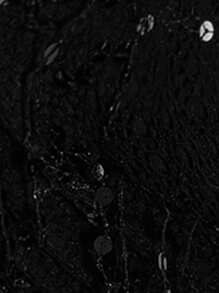 SHEIN ICON Women's Black Fringe Sequin Sheer Mesh Draped Neck Backless Crop Top Two Pieces Set Black Sequin Top - Black - View 10