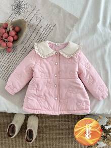 SHEIN 女宝宝冬季棉衣，新款加厚保暖冬季有领外套