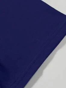 Manfinity EMRG maglietta casual da uomo a maniche corte con stampa a lettere, estiva