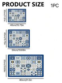 SHEIN 1pc, Coffee Machine Diatom Mud Drainage Pad, Soft Rubber Drain Pad, Non-Slip Super Absorbent And Wear-Resistant Dish-Washing Dry Pad, Placemat For Countertop Dining Kitchen Table Mat, Courtyard Table Decoration, Household Kitchen Supplies - Blue - View 2