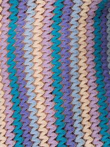 MUSERA Textured Stripe Knit Flared Maxi Dress Spring Summer Vacation Boho Ibiza Elegant Beach Cute The Beach House Festival , , Fall, Winter Summer Outfit - Blue - View 6