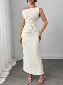 Firerie 女士长裙，毕业礼服，女士教师服装，教师礼服 - 杏色 - 查看 5