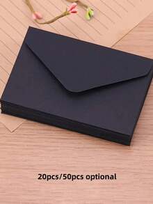 SHEIN 20 Stücke/50 Stücke/120 Stücke Kraftpapier Mini-Umschläge, vintage ästhetischer minimalistischer Stil für Liebesbriefe, Hochzeitseinladungen, Büropost, sortierte Farben für den Schulanfang - Verschiedenfarbig - Übersicht 6