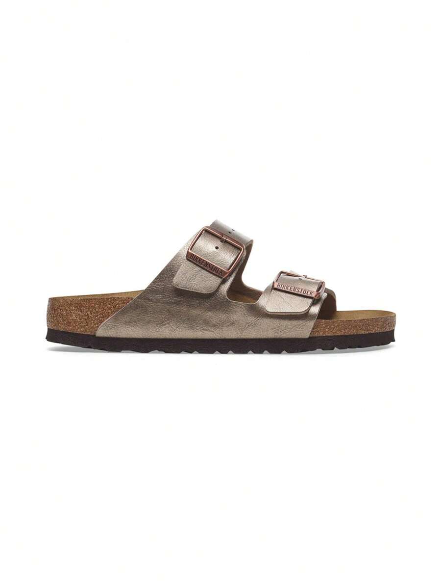 Birkenstock Arizona BF 优雅灰褐色可调节扣环设计休闲女式凉鞋 - 優雅灰褐色 - 查看 1