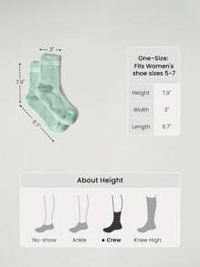 GLOWMODE 3 Pairs Cotton Vintage Striped Socks Soft Ventilated Mesh With Jacquard Logo Gym Workout Daily - Multicolor - View 6