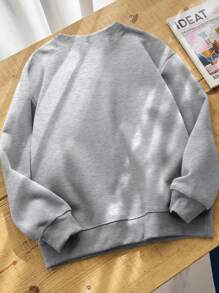 Claim Dot 男士卡通字母印花宽松圆领卫衣