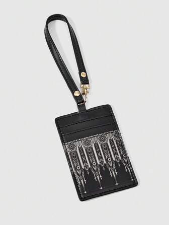 Goth Porte-cartes portatif mode noir