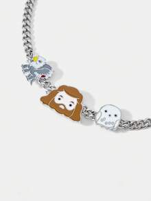 HARRY POTTER X SHEIN Cartoon Animal & Figure Graphic Necklace Set - Silver - View 4