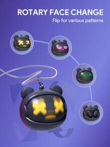 JMMO Wireless Earphones Fun With Changeable Faces Stress Relief, Sound High Quality, Smart Noise Canceling, Type-C - Black - View 4