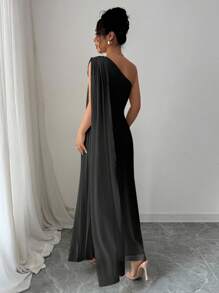 Rafferiza Vestido largo ajustado para mujer, color amarillo claro, primavera/verano - Negro - Ver 2