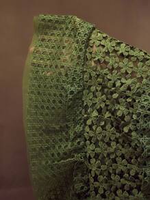 MOTF PREMIUM VÁY REN CÓ KHÓA KÉO TƯƠNG PHẢN - Màu xanh lá cây đậm - Xem 7