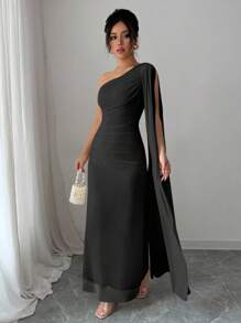 Rafferiza Vestido largo ajustado para mujer, color amarillo claro, primavera/verano - Negro - Ver 5