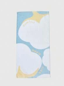 SHEIN 1pc Blue Soft & Comfortable Towel - Multicolor - View 1