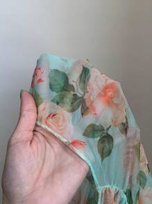 Napfluff 性感细肩带花卉网眼女式睡袍 - 彩色 - 查看 7