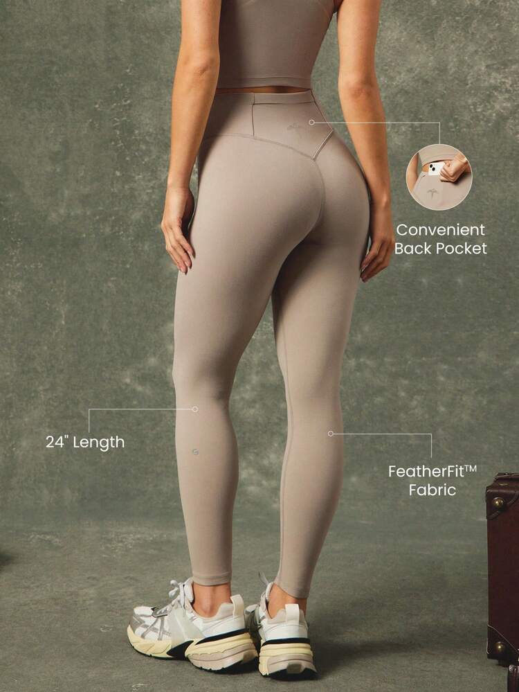 GLOWMODE X Harry Potter 24" FeatherFit™ Sweat-Wicking Soft Stretchy Crossover Waist Silicone Label Back Graphic Waist Pocket Leggings Low-Impact Yoga Pilates Barre Studio Daily Casual Wear