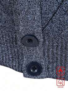 Manfinity Homme Plus Size Men's Knitted Cardigan Sweater , Fall Winter