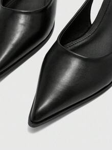 CUCCOO BIZCHIC Giày bệt đế bằng mũi nhọn màu trơn đơn giản dành cho nữ, đi làm, màu đen, phù hợp đi làm - màu đen - Xem 7