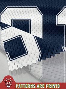 Slaydiva 2pcs/Set 2025 Spring & Summer Casual Jersey Outfit, Racing Uniform Style With Number 91 Print, For Women - Multicolor - View 3