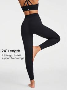 GLOWMODE 24英寸FeatherFit™舒適可調束口慢跑褲式緊身褲，適用於低影響瑜伽日常穿著