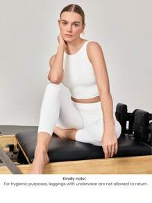 GLOWMODE 24" FeatherFit™ Renew Leggings With Built-In Underwear Low Impact Yoga Daily