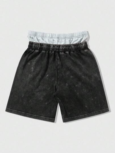 Street Life Short à taille coulissante avec imprimé flocon de neige, style streetwear pour hommes