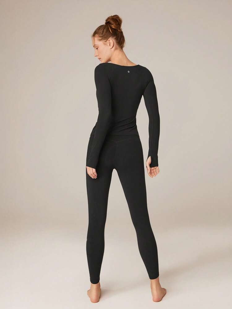 FeatherFit™ Square-Neck Long Sleeve Tee
