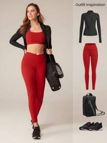 GLOWMODE Áo ngực FeatherFit™ Essential nhiều dây hỗ trợ nhẹ cho Yoga tác động thấp hàng ngày - Fiery Red - Xem 6
