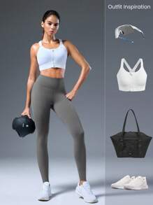 GLOWMODE 31英寸Powersculpt™-Air训练日速干弹力修身接缝紧身裤高强度跑步慢跑健身房锻炼